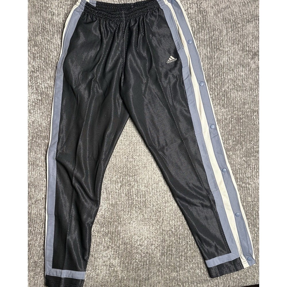 Vintage adidas Originals 3 Stripes Tear Away Navy Blue Track Pants 2XLT RARE